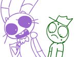  &lt;3 animated animatronic anthro bonnie_(fnaf) bow_tie female five_nights_at_freddy&#039;s hat human lagomorph machine mammal mechanical mike_schmidt nervous one_eye_closed penis pushing rabbit robot style_emulation sweat the_weaver unknown_artist video_games wink 