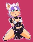  anthro bat big_breasts breasts cleavage clothed clothing erect_nipples female mammal nipples rouge_the_bat solo sonic_(series) spread_legs spreading 
