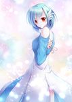  bare_shoulders dress gardevoir gen_3_pokemon green_hair highres image_sample looking_at_viewer multicolored_hair personification pixiv_sample pokemon red_eyes solo turning_head two-tone_hair white_hair yuitsuki1206 