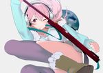  bad_id bad_pixiv_id blush breasts bthx electric_guitar guitar headphones instrument large_breasts long_hair nitroplus one_eye_closed over-kneehighs pink_eyes pink_hair pom_pom_(clothes) smile solo super_sonico thighhighs 