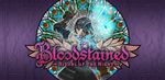  black_hair bloodstained:_ritual_of_the_night blue_eyes brown_hair copyright_name detached_sleeves gauntlets gradient_hair hair_ornament highres looking_at_viewer miriam_(bloodstained) multicolored_hair natsume_yuji official_art pale_skin short_hair solo stained_glass 