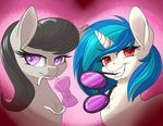  cute earth_pony equine female feral friendship_is_magic horn horse looking_at_viewer mammal my_little_pony octavia_(mlp) pony pusspuss smile unicorn vinyl_scratch_(mlp) 