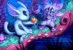  2015 chibi cute female flirting fluffy fruit happy nhala_levee night ori ori_and_the_blind_forest paws thefuckingdevil tree whiskers 