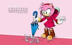  amy_rose fur green_eyes official_art pink_fur rain_boots raincoat sonic_(series) sonic_channel umbrella 