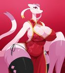  anthro big_breasts big_butt black_legwear black_nose breast_cutout breasts butt china_dress chinese_clothes chinese_clothing cleavage cleavage_cutout clothed clothing digital_media_(artwork) dress erect_nipples eric_lowery female flower furry gradient gradient_background huge_breasts large_breasts legwear looking_at_viewer mammal mienshao nintendo nipples plain_background plant pok&eacute;mon pokemon red_eyes smile solo sssonic2 string_panties thick_thighs thighhighs tight video_games wide_hips 