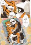  2015 after_sex anthro bear better_late_than_never comic cuddling daigaijin english_text feline female kung_fu_panda male mammal master_tigress nude panda po text tiger 