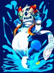  ambiguous_gender blue_eyes canine hybrid kemono mammal marine mermaid noriburu shaorune solo tales_of_rebirth water wolf 