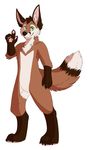  ambiguous_gender canine fox mammal pawpads paws plain_background sevech smile solo white_background 