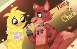  animatronic avian bird canine chica_(fnaf) chicken ear_piercing female five_nights_at_freddy&#039;s fox foxy_(fnaf) gloriapainthtf_(artist) hook machine male mammal mechanical piercing robot video_games 