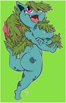  2015 anthro breasts butt female fuf ivysaur nintendo nude open_mouth pok&eacute;mon solo video_games 
