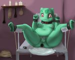  anthro balls bdsm blush bound bulbasaur buttplug candle chastity chastity_cage chubby collar flogger male mushbun nintendo nipples nude paddle penis pok&eacute;mon rope sex_toy solo vibrator video_games 