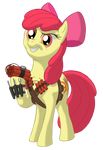  2015 apple_bloom_(mlp) cutie_mark dynamite earth_pony equine explosives female feral friendship_is_magic hair horse mammal my_little_pony nebulastar985 pony red_hair solo tools 