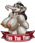  2015 alpha_channel anthro areola big_breasts breasts elephant erect_nipples female huge_breasts karno mammal max_blackrabbit nipples smile solo two_ton_tina wide_hips 