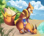  ambiguous_gender beach cum duo elapid erection feral floatzel fur interspecies male multiple_tails nintendo nude orgasm outside paws penetration penis pok&eacute;mon raichu seaside sex size_difference tuft video_games 