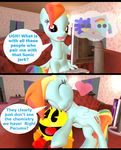  3d clothing cutie_mark equine female feral friendship_is_magic gloves hair horse love_triangle mammal multicolored_hair my_little_pony pac-man pac-man_(series) pegasus pony rainbow_dash_(mlp) rainbow_hair sonic_(series) sonic_the_hedgehog tagme video_games what why wings 