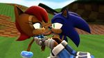  3d anthro archie_comics black_nose bridal_carry cgi duo hedgehog love male mammal pyrofrost135 rodent romantic sally_acorn sonic_(series) sonic_the_hedgehog source_filmmaker squirrel video_games 