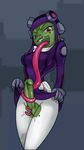  alien amphibian ben_10 eyewear frog goggles green_skin incursean intersex long_tongue princess_attea solo tongue 