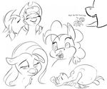  2015 applejack_(mlp) belly big_belly black_and_white cowboy_hat dialogue earth_pony english_text equine eyes_closed female feral fluttershy_(mlp) friendship_is_magic hair half-closed_eyes hat horn horse hyper hyper_belly licking licking_lips long_hair mammal micro monochrome my_little_pony open_mouth pony rainbow_dash_(mlp) rarity_(mlp) sugahbite swallowing text tongue tongue_out unicorn vore winged_unicorn wings 
