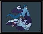  ambiguous_gender anal anal_fingering anal_penetration articuno ass_up avian blush digital_media_(artwork) domination duo erection fingering flat_colors forced improvised_bondage long_tail looking_back male nintendo open_mouth penetration penis pok&eacute;mon redras_shoru shadow_lugia size_difference tongue tongue_out video_games winged_arms wings 