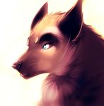  ambiguous_gender anthro blue_eyes brown_fur canine fur mammal plain_background solo watsup white_background wolf 