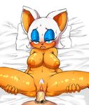  areola bed big_breasts blue_eyes blush breasts clitoris erection female looking_at_viewer lying male male/female mammal navel nipples open_mouth penetration penis pubes pussy rouge_the_bat sex sonic_(series) sonic_the_hedgehog spread_legs spreading sweat thekensnow vaginal vaginal_penetration 