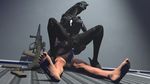  2015 3d alien alien_(franchise) anthro balls black_skin breasts cgi cum cum_in_pussy cum_inside duo erect_nipples erection female human humanoid male male/female mammal masturbation milk muscles nipples not_furry nude open_mouth orgasm penetration penis pussy sex smile source_filmmaker teeth vaginal vaginal_penetration weapon xenomorph 