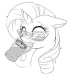  2014 alcohol beer beverage drinking equine female feral friendship_is_magic hi_res horn mammal my_little_pony rarity_(mlp) solo unicorn vicse 