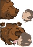  bear bestiality dakota-bear feral grizzly_bear human interspecies kissing male male/male mammal 