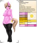 2015 absurd_res anthro areola big_breasts blonde_hair blush breasts cutie_mark dialogue english_text equine fan_character female hair hi_res horse legwear mammal model_sheet my_little_pony nipples nude pony pussy replica_(artist) reppy short_hair solo stockings text yellow_eyes 