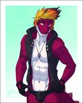  2015 abs anthro biceps briefs bulge clothed clothing coy dragon feralise gloves hair half-dressed inviting jacket male muscles navel necklace pecs reptile scales scalie smile solo standing tattoo toned underwear 