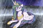  2015 absurd_res crying equine female feral friendship_is_magic hi_res horn mammal my_little_pony princess_celestia_(mlp) sad solo tears vicse winged_unicorn wings 