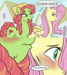  2015 blush comic cutie_mark dialogue dirty_talk dreadlocks duo earth_pony english_text equine female feral fluttershy_(mlp) friendship_is_magic hair headwear horse mammal my_little_pony pegasus pink_hair ponut_joe pony suggestive text tree_hugger_(mlp) wings 