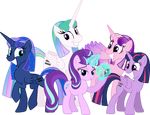  2015 = absurd_res alpha_channel blue_hair cutie_mark equine female friendship_is_magic glowing group hair hi_res horn magic mammal multicolored_hair my_little_pony princess_cadance_(mlp) princess_celestia_(mlp) princess_luna_(mlp) sparkles starlight_glimmer_(mlp) theshadowstone twilight_sparkle_(mlp) unicorn winged_unicorn wings 