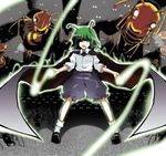  ant antennae bug cape green_hair hiyorimi insect short_hair solo touhou wasp wriggle_nightbug 