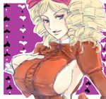  ama_on_(mia) blonde_hair breasts drill_hair gaap heart large_breasts lips sideboob smile solo umineko_no_naku_koro_ni 