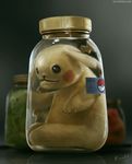  charmander gen_1_pokemon in_container jar no_humans pikachu poke_ball pokemon pokemon_(creature) randis realistic watermark 