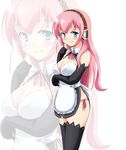  apron blue_eyes blush breasts cleavage cosplay dream_c_club dream_c_club_(series) elbow_gloves gloves large_breasts long_hair megurine_luka pink_hair regdic rui_(dream_c_club) rui_(dream_c_club)_(cosplay) solo thighhighs vocaloid zettai_ryouiki zoom_layer 