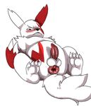  angry anus balls blush chubby erection fluffy_tail gaping gaping_anus glitter_trap_boy looking_at_viewer lying male marker_(artwork) nintendo on_back penis pok&eacute;mon puffy_anus sheath solo spread_legs spreading tapering_penis traditional_media_(artwork) video_games zangoose 