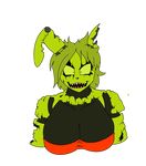  anthro big_breasts blood breasts clothed clothing creepy exposed_breasts female five_nights_at_freddy&#039;s half-dressed looking_at_viewer solo spooky springtrap_(fnaf) teeth theicedwolf video_games 