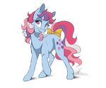  2015 alpha_channel cute dennybutt earth_pony equine female feral hair horse mammal my_little_pony pink_hair pony ribbons solo sweet_stuff_(mlp) 