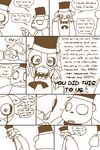  animatronic bear blood bow_tie comic creepy crying dialogue five_nights_at_freddy&#039;s freddy_(fnaf) hat hidden_text machine male mammal mechanical robot scared tears the_weaver video_games 