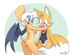  2015 age_difference anthro balls bat bat_wings blush breasts butt canine cub duo erection eyeshadow female fox girly half-closed_eyes larger_female leotard makeup male mammal miles_prower naughty_face nipples nude older_female open_mouth penis rouge_the_bat size_difference smaller_male sonic_(series) sparkydb stare suggestive surprise uncut wings young younger_male 