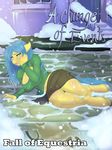  2015 anthro areola blue_hair cleavage clothed clothing cover english_text equine eyyshadow fall_of_equestria fan_character female hair horse keyhole_turtleneck lipstick lying mammal my_little_pony nipples outside phathusa pony pussy snow snowing sweater tears text translucent_clothing 