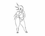  animated avian bouncing_breasts breasts dancing loop plaga plain_background smug voluptuous white_background 