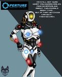  anthro big_breasts breasts female glados machine mechanical not_furry portal portal_(series) pose pussy robot solo text valve 