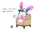  eeveelution english_text eyes_closed hat nintendo open_mouth plain_background pok&eacute;mon robosylveon solo spongebob_squarepants sylveon text video_games white_background 