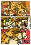  canine clothed clothing comic fur green_eyes half-dressed keanon_woods male mammal muscles orange_fur ratchet ratchet_and_clank shirt solo sony tearing topless transformation tuft video_games white_fur 