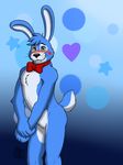  bleuxwolf blue_eyes bow_tie chest_tuft five_nights_at_freddy&#039;s five_nights_at_freddy&#039;s_2 fur muscles pecs solo toy_bonnie_(fnaf) tuft video_games 