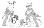  2015 avian beak blush clothing cum cum_on_ground cutie_mark darkhazard dickgirl dickgirl/female earth_pony equine eye_contact female friendship_is_magic gilda_(mlp) greyscale group gryphon half-closed_eyes hi_res horse intersex intersex/female mammal monochrome my_little_pony open_mouth pegasus pinkie_pie_(mlp) pony rainbow_dash_(mlp) scarf sex wings 