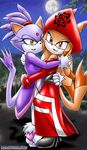  bbmbbf blaze_the_cat female hug moon nancher outside palcomix sonic_(series) tibleam 